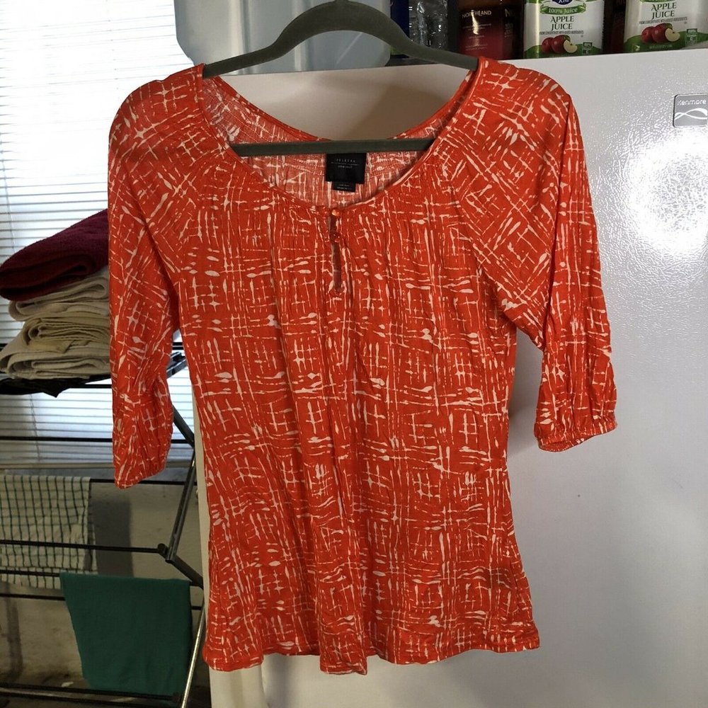 Anthropologie Deletta Womans Blouse XS Orange